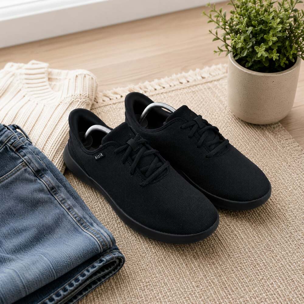 Kizik Madrid Eco Knit Hands Free Slip-On Sneakers Blackout Men’s 10.5W
